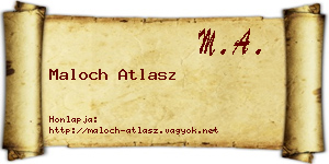 Maloch Atlasz névjegykártya